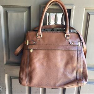 Banana Republic Brown Leather Travel Purse Bag